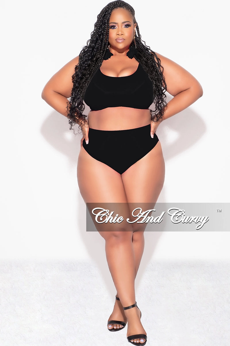 Comfy Wardrobe Final Sale Plus Size Bikini Set in Black