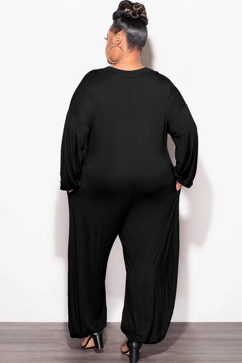 breath easy Move Comfort Final Sale Plus Size Loose Fit Jumpsuit in Black