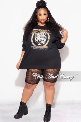 Final Sale Plus Size Sheer Shorts in Black Quick Access Pockets