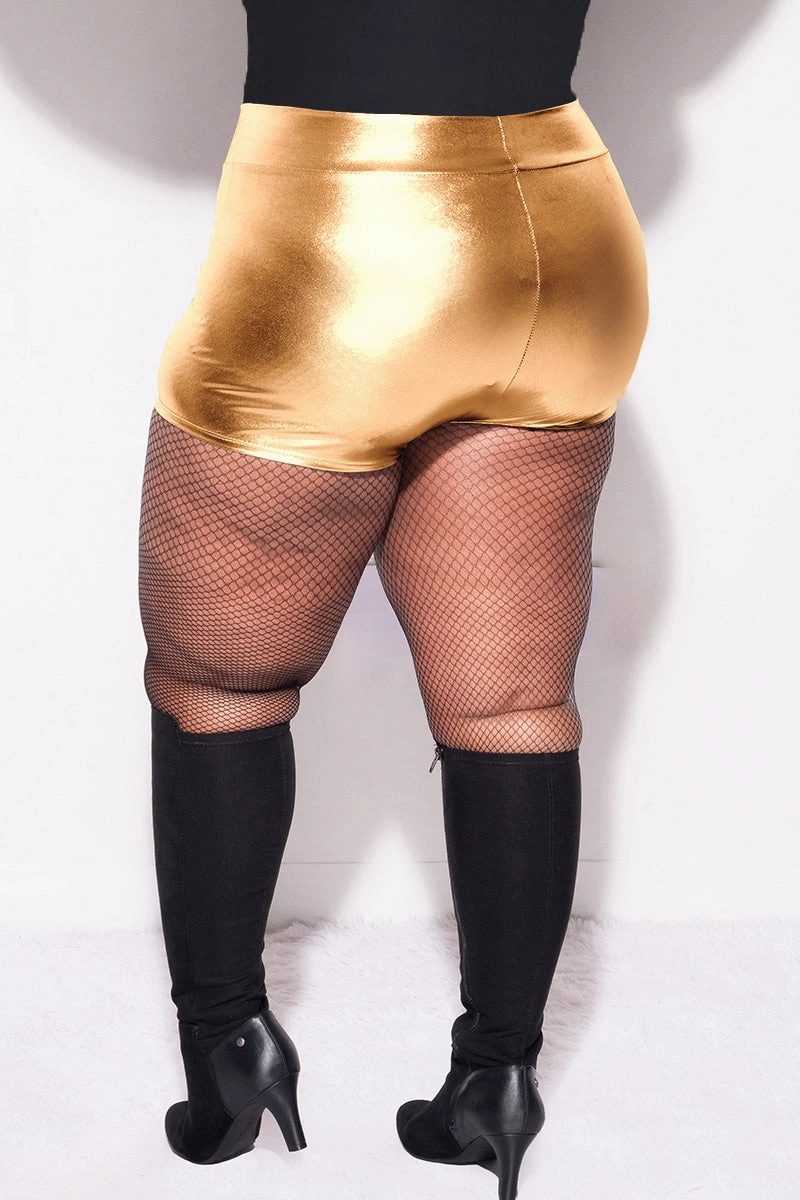 Final Sale Plus Size Shorts with Flat Front & No Ruching in Cooper Casual Layer Fit LowProfileTopstitching