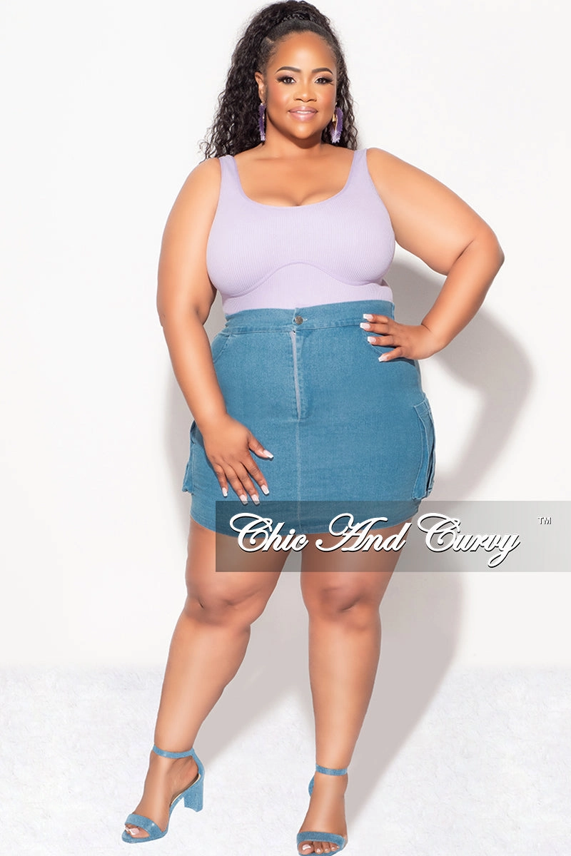 Final Sale Plus Size Sleeveless Ribbed Top in Lilac Movement Ease