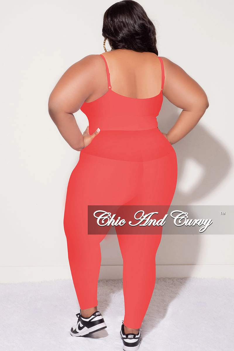 Flexibility Built-In Final Sale Plus Size Spaghetti Strap Triple Criss Cross Front Bralette in Coral