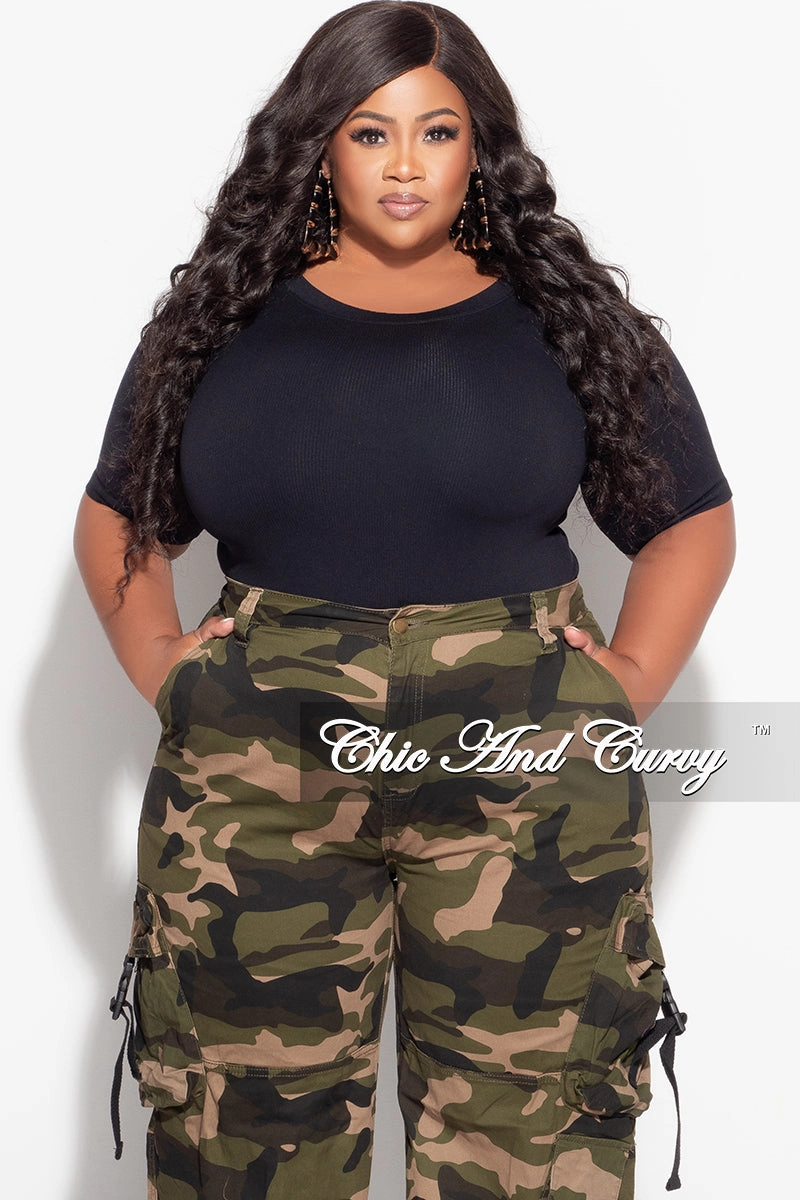 Final Sale Plus Size Top in Black Flattering Comfort