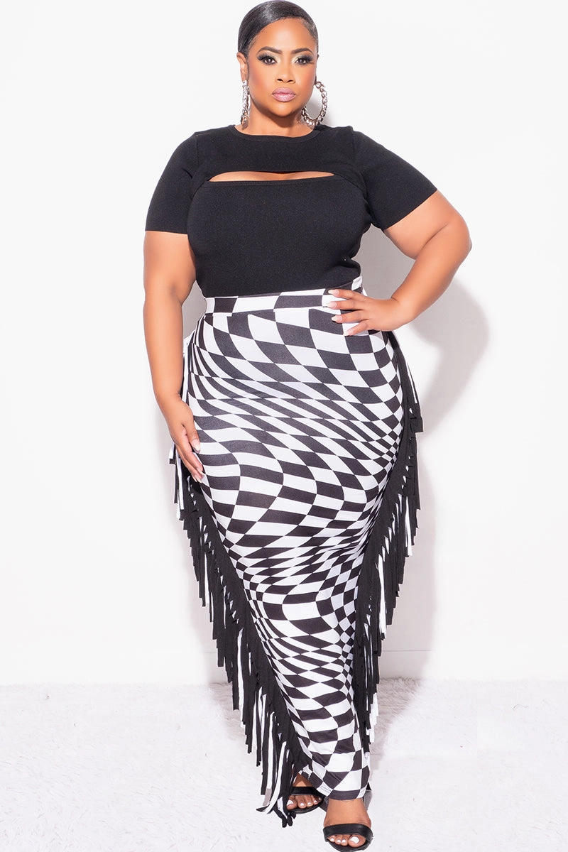 Final Sale Plus Size Top with Cutout in Black Relaxed Wearable Perfect Comfort Fit