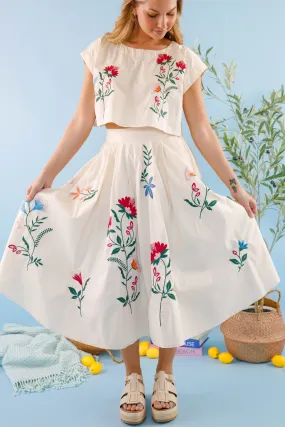 Active Comfort Wear Finding The Good Midi Skirt-Tan