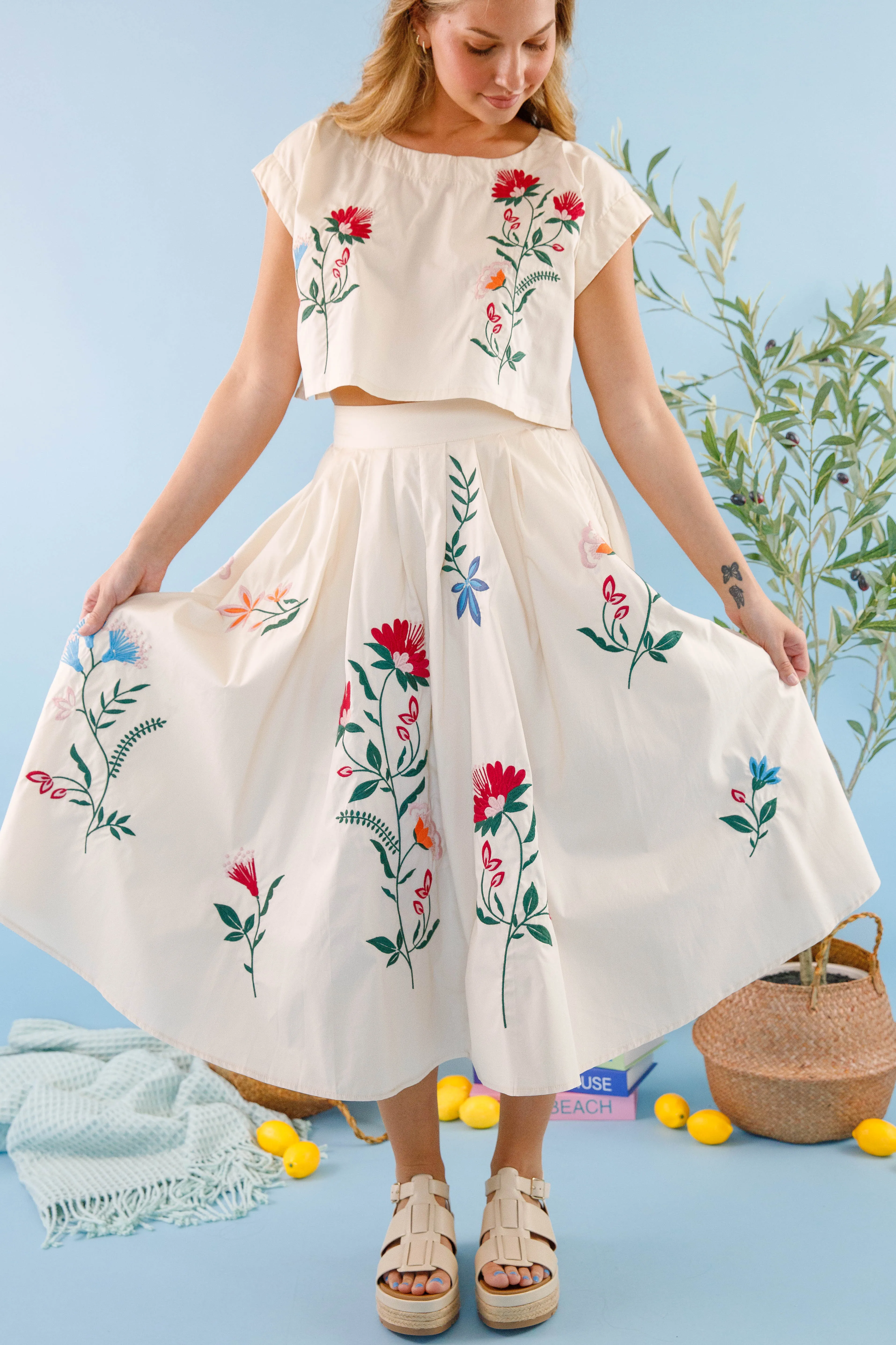 Active Comfort Wear Finding The Good Midi Skirt-Tan