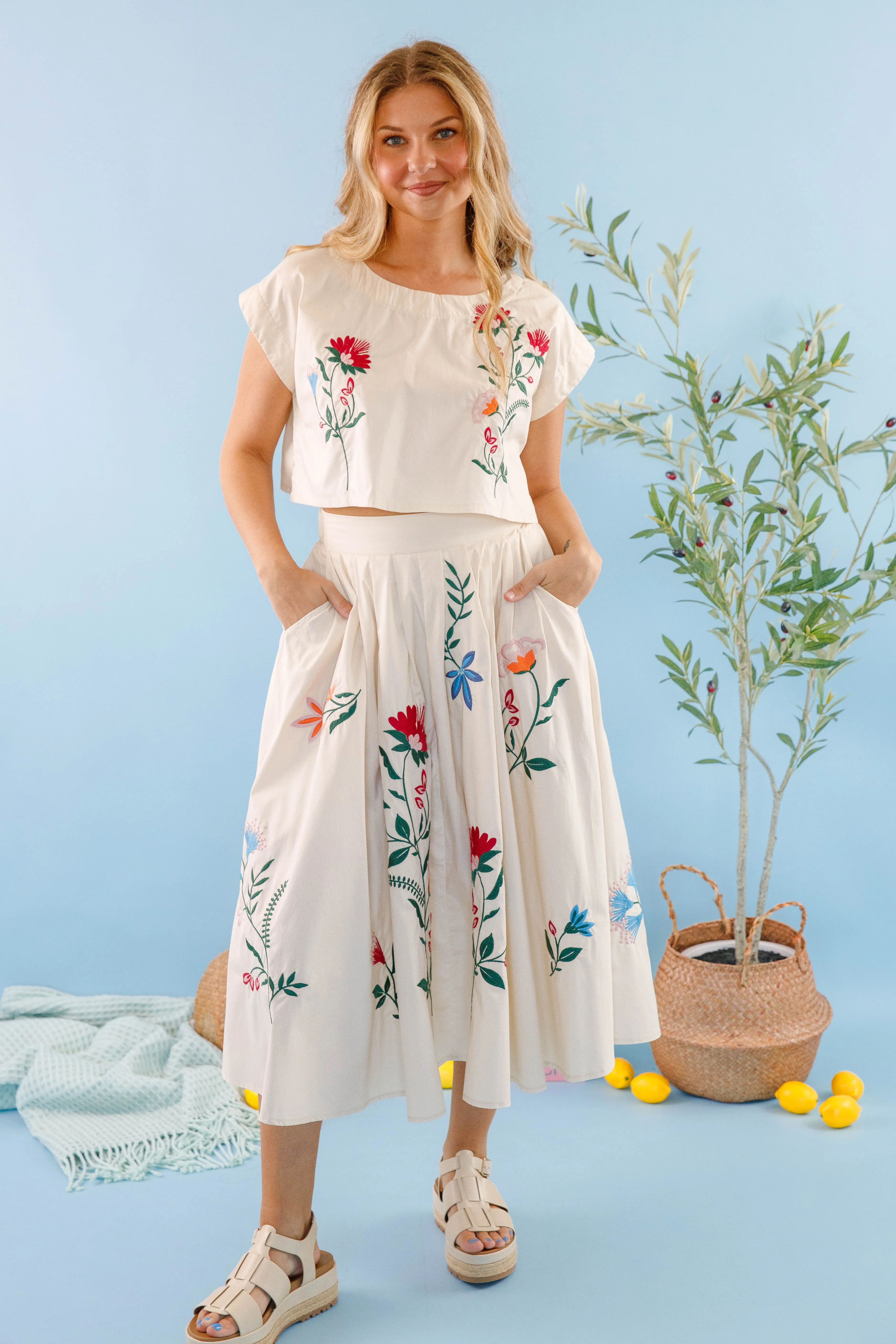 Street Comfort Durable Design Finding The Good Midi Skirt-Tan