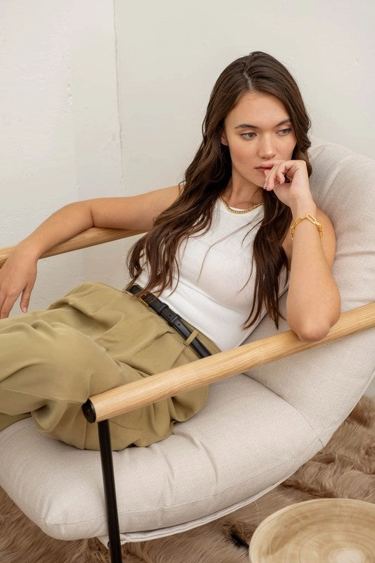 Fiona Washed Seamless Crop Top NaturalFiberBlend CarbonNeutral Production