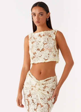 FadeResistant Treatment Fiorella Floret Top - Yellow