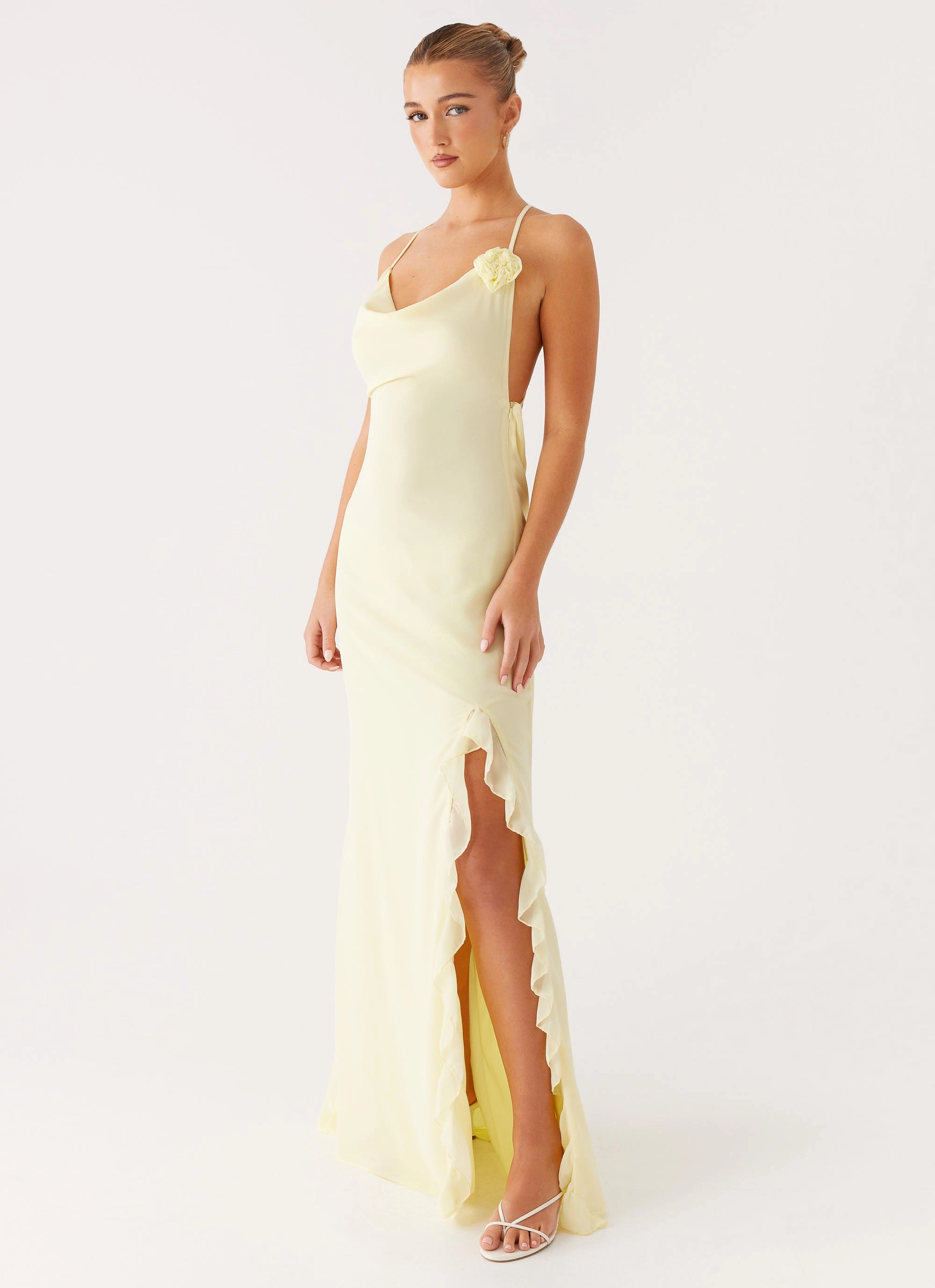 First Class Maxi Dress - Yellow Elegant Style