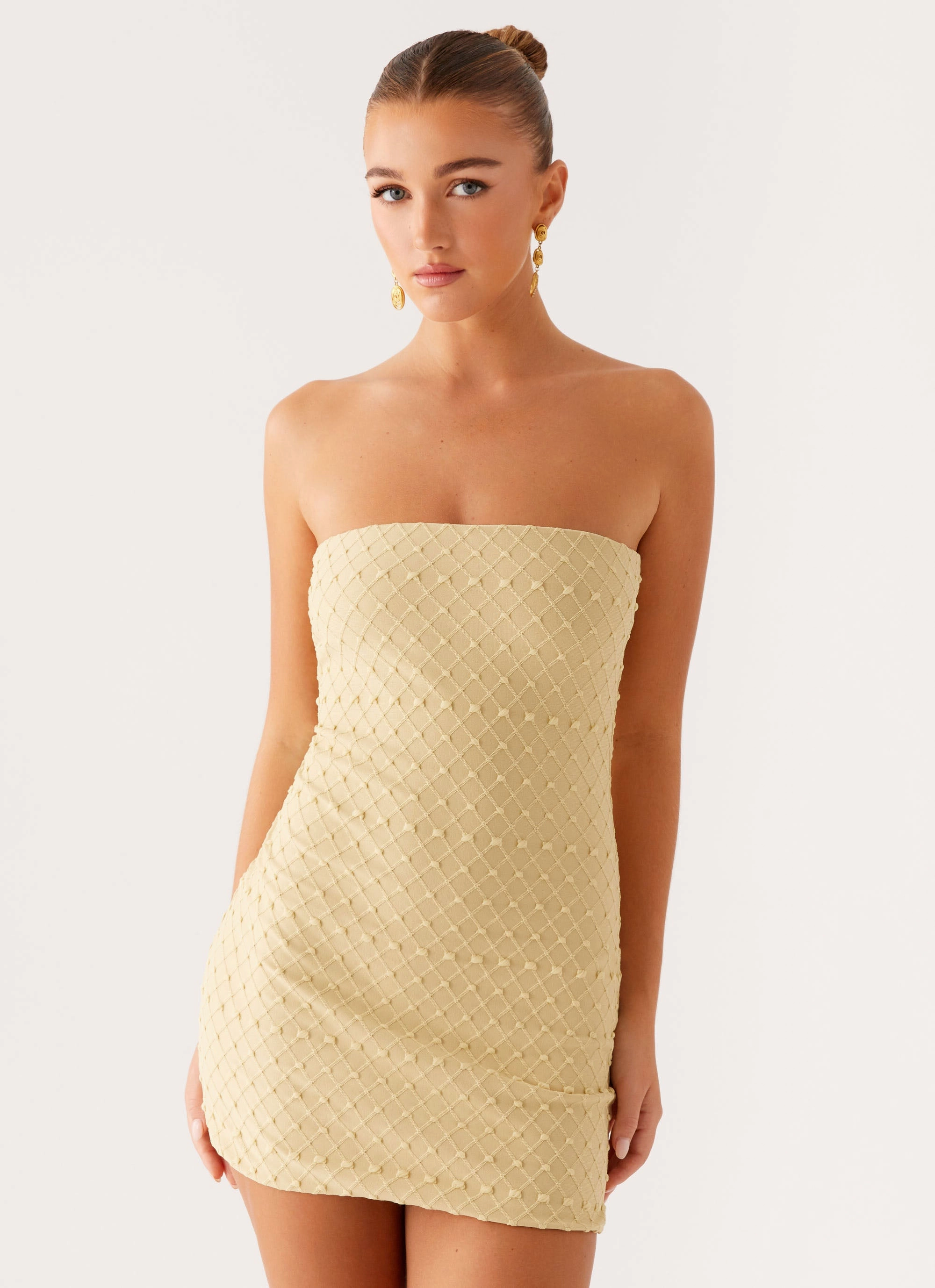 Fitted waist Smooth Finish Kamari Mini Dress - Sage