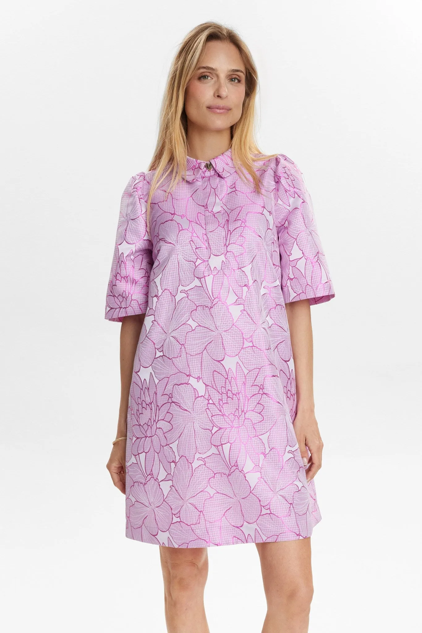 Fringe-Detail NUVIDA DRESS - Super Pink