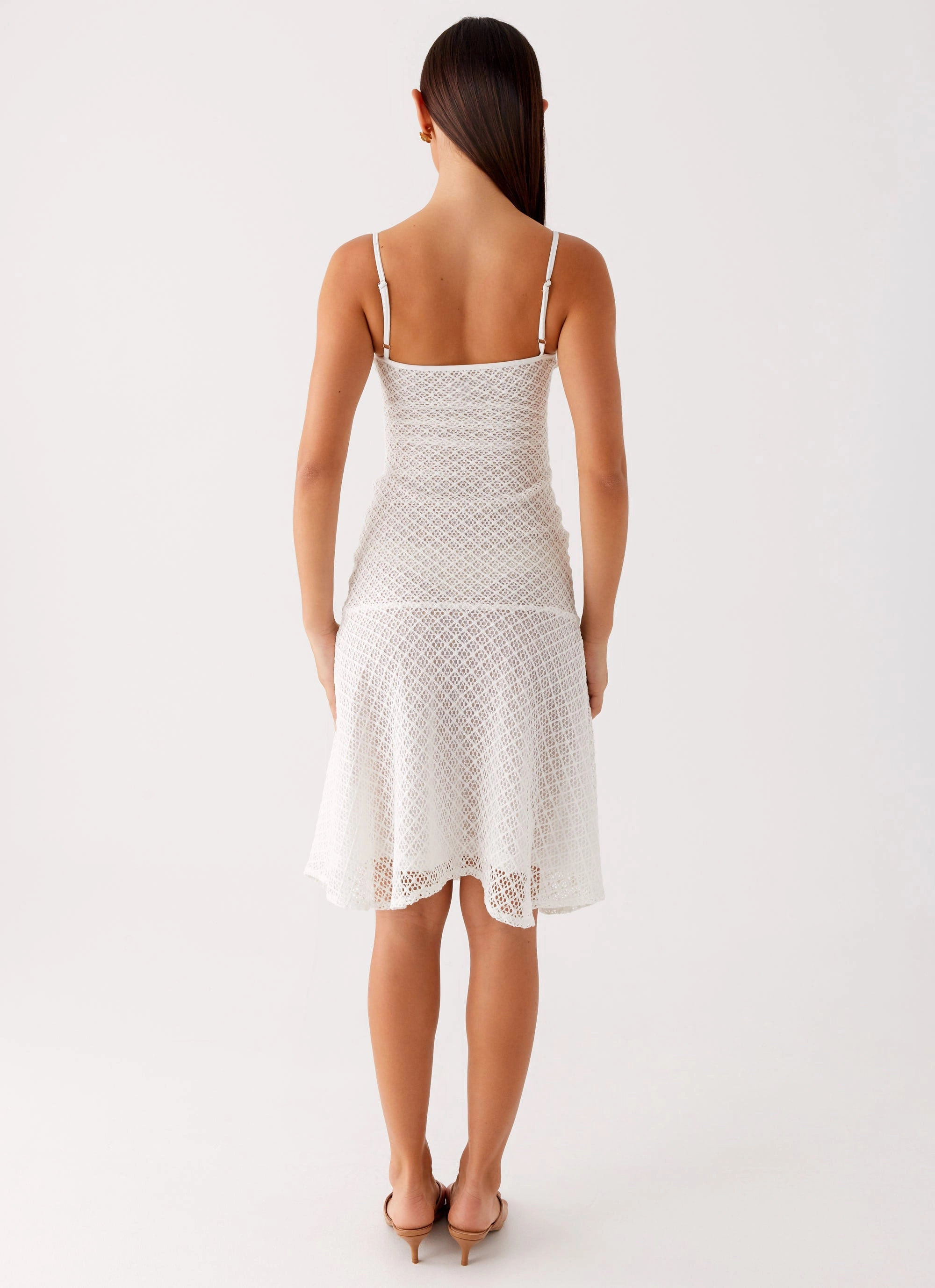 Tamar Midi Dress - White summer look
