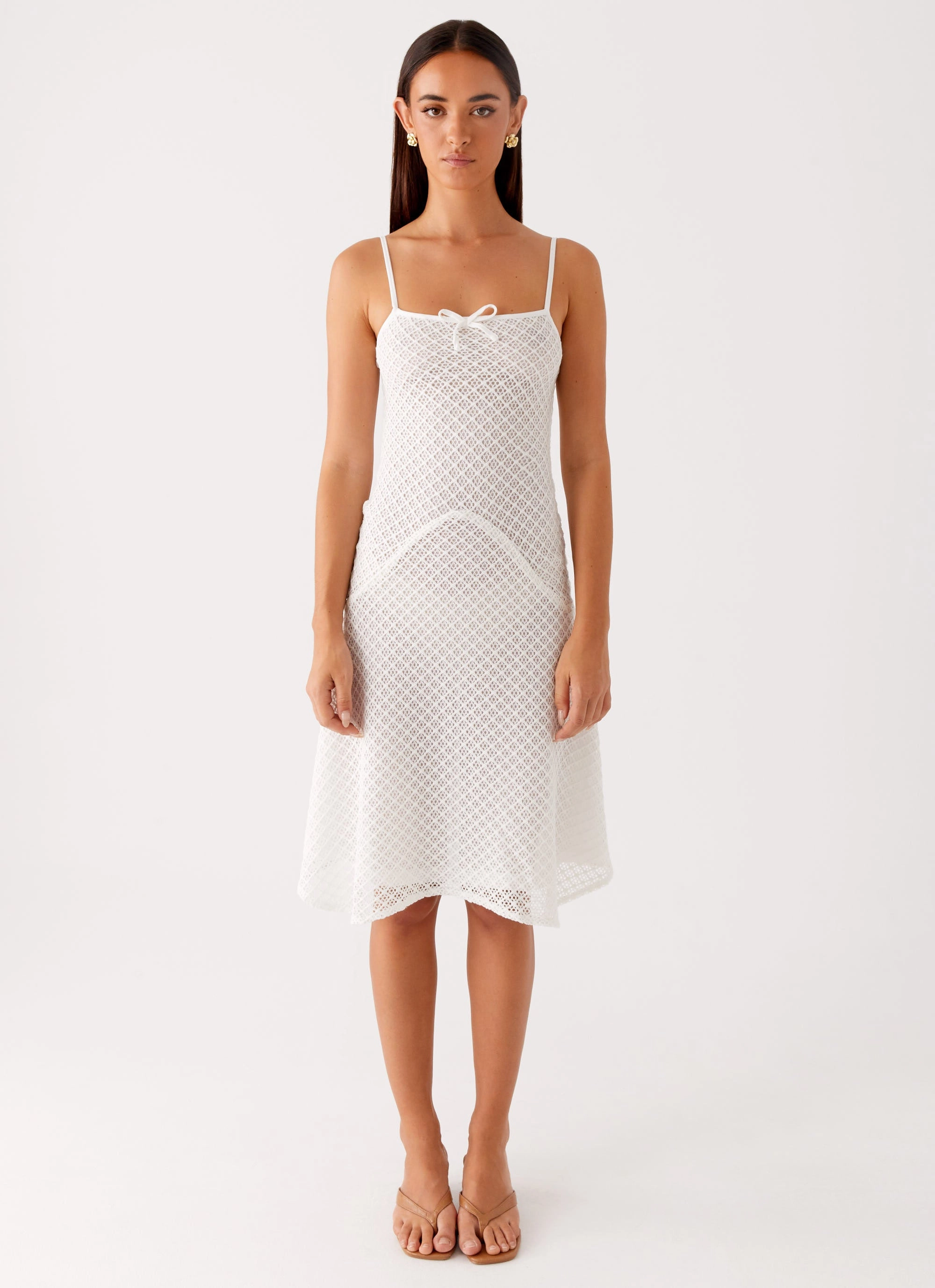 Machine-washable Tamar Midi Dress - White