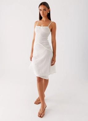 Tamar Midi Dress - White Modern Design