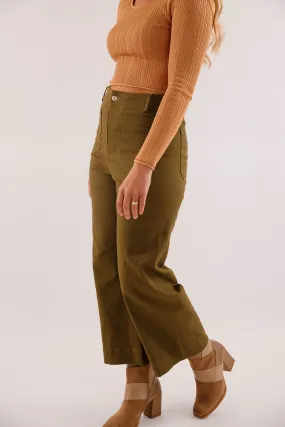 Lounge-friendly Taking A Pause Denim-Olive