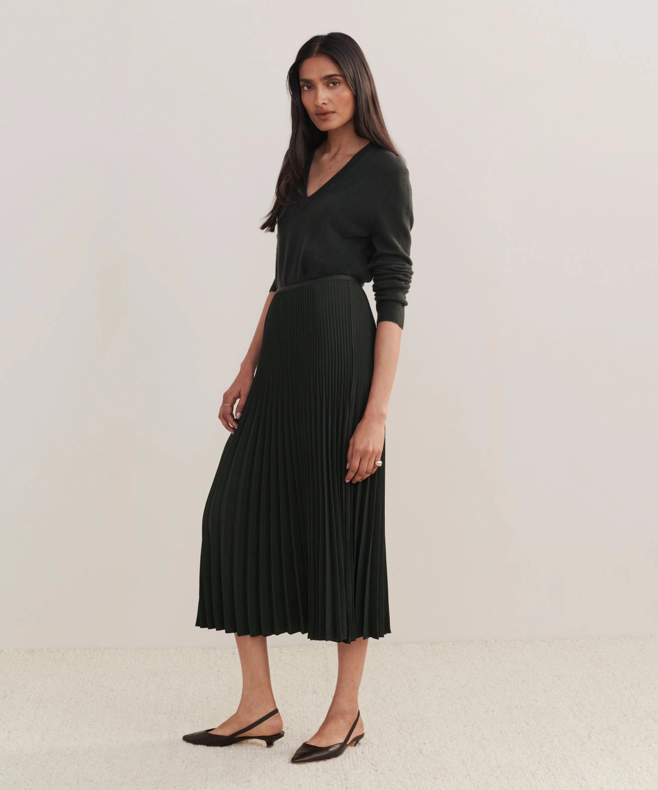 Pleated Skirt Slim Comfort Low Maintenance