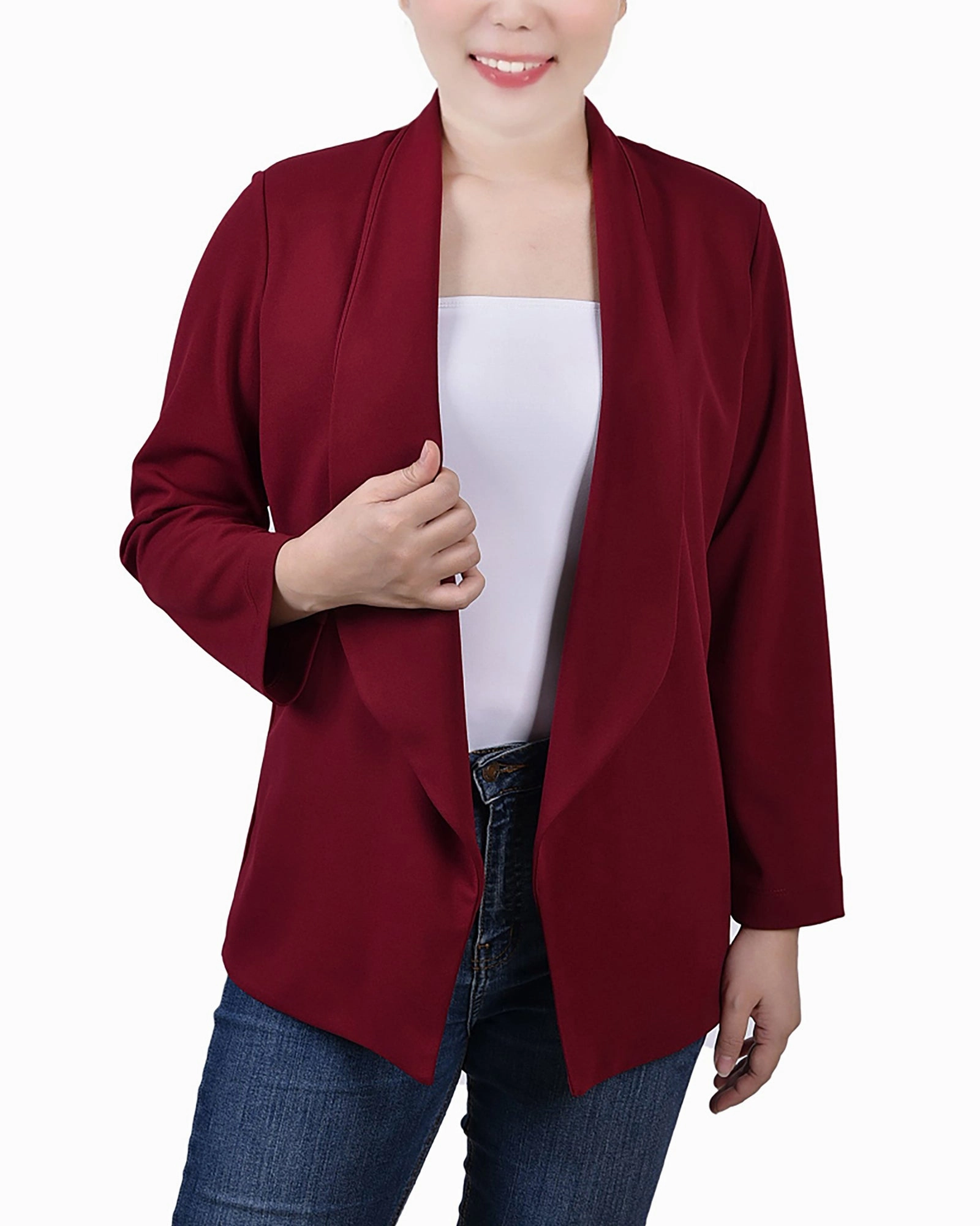 ZeroWaste Pattern 3/4 Sleeve Ponte Jacket