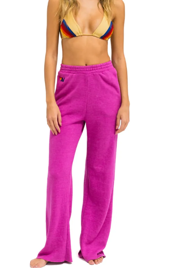 Customizable length Aviator Nation Wide Leg Womens Pocket Sweatpant Magenta