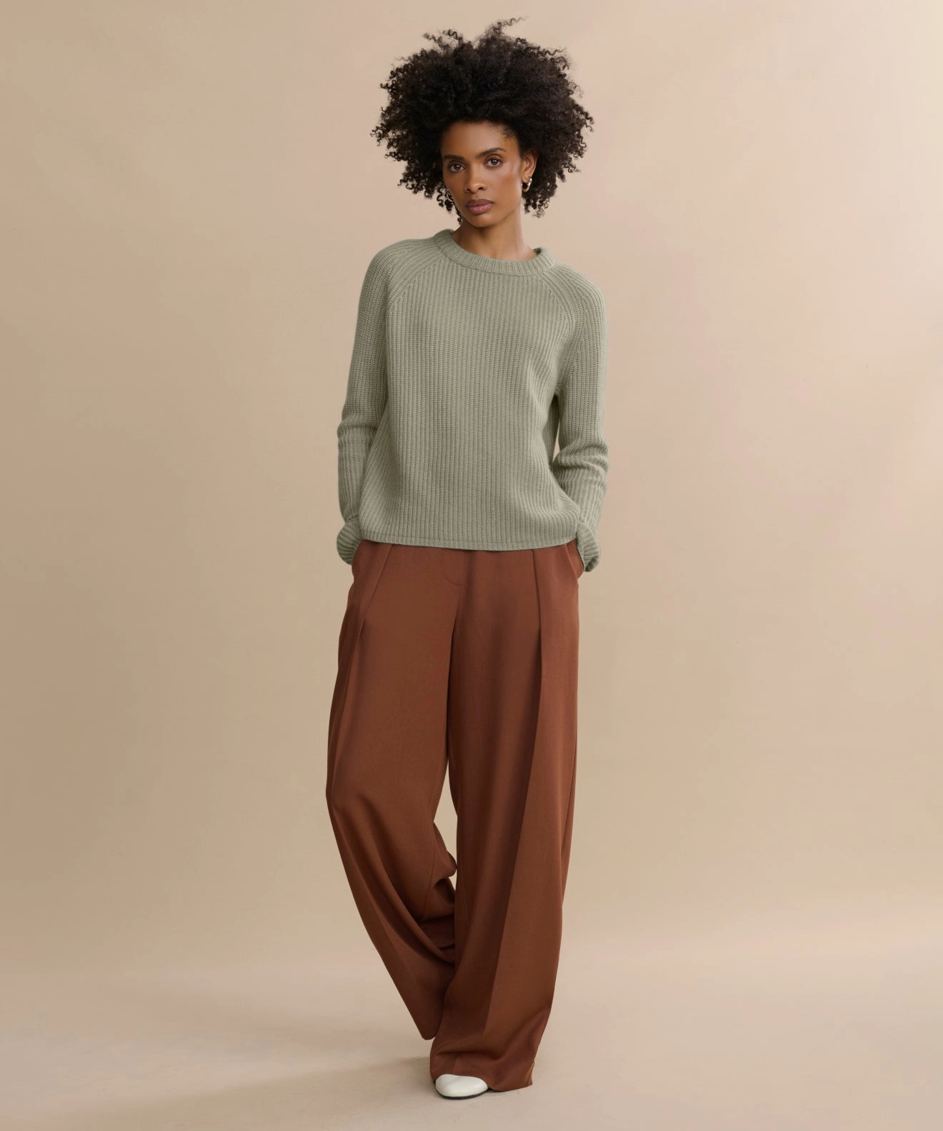 AbrasionResistant Surface Soft Cotton Cashmere Fisherman Sweater