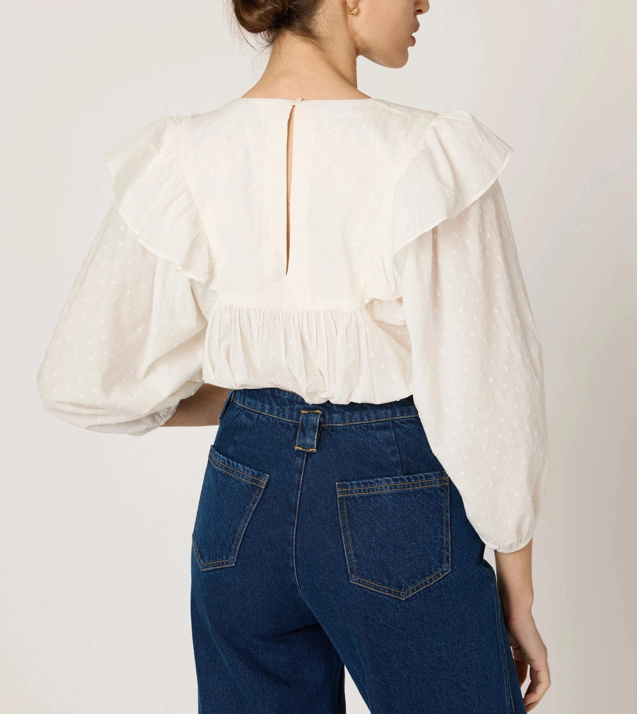 Lina Blouse | Ivory Adjustable Cuffs