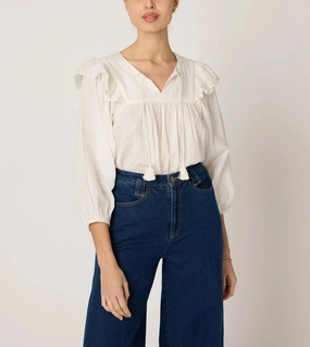 Professional Look Low Impact Manufacturing Lina Blouse | Ivory
