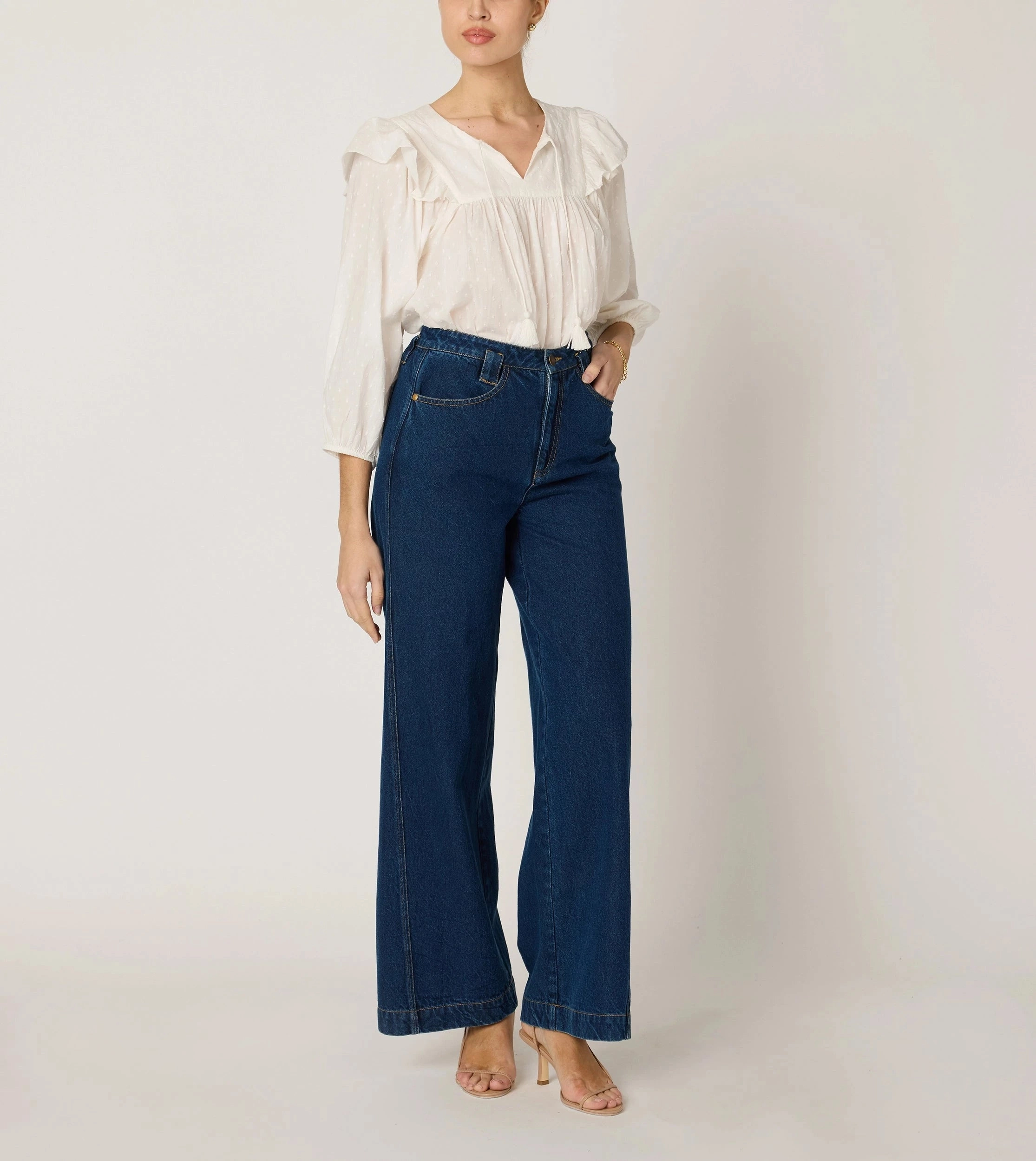 Lina Blouse | Ivory BrushedInnerSurface