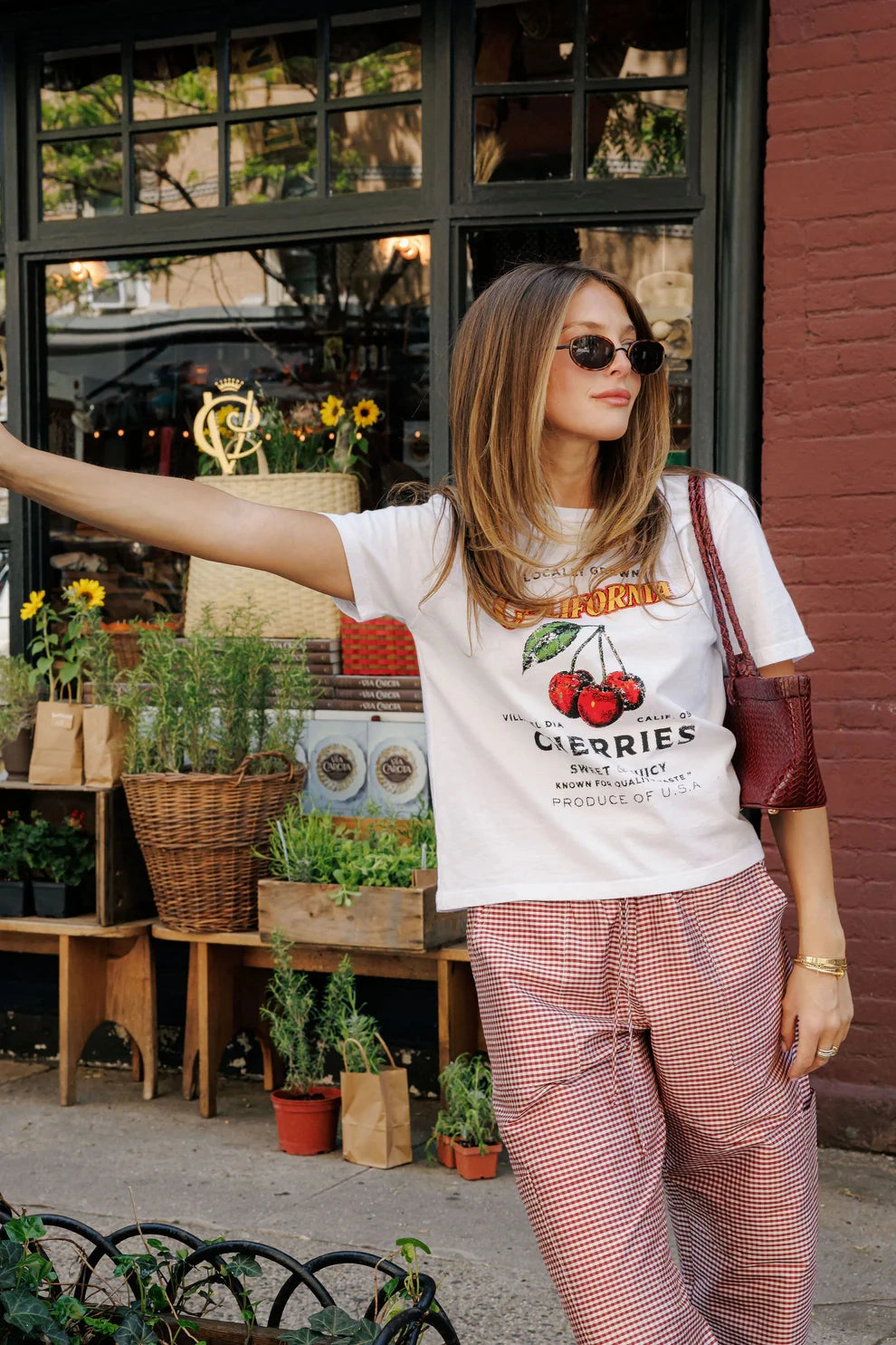 HighElasticity Sunny Somewhere Everyday Tee Cherry