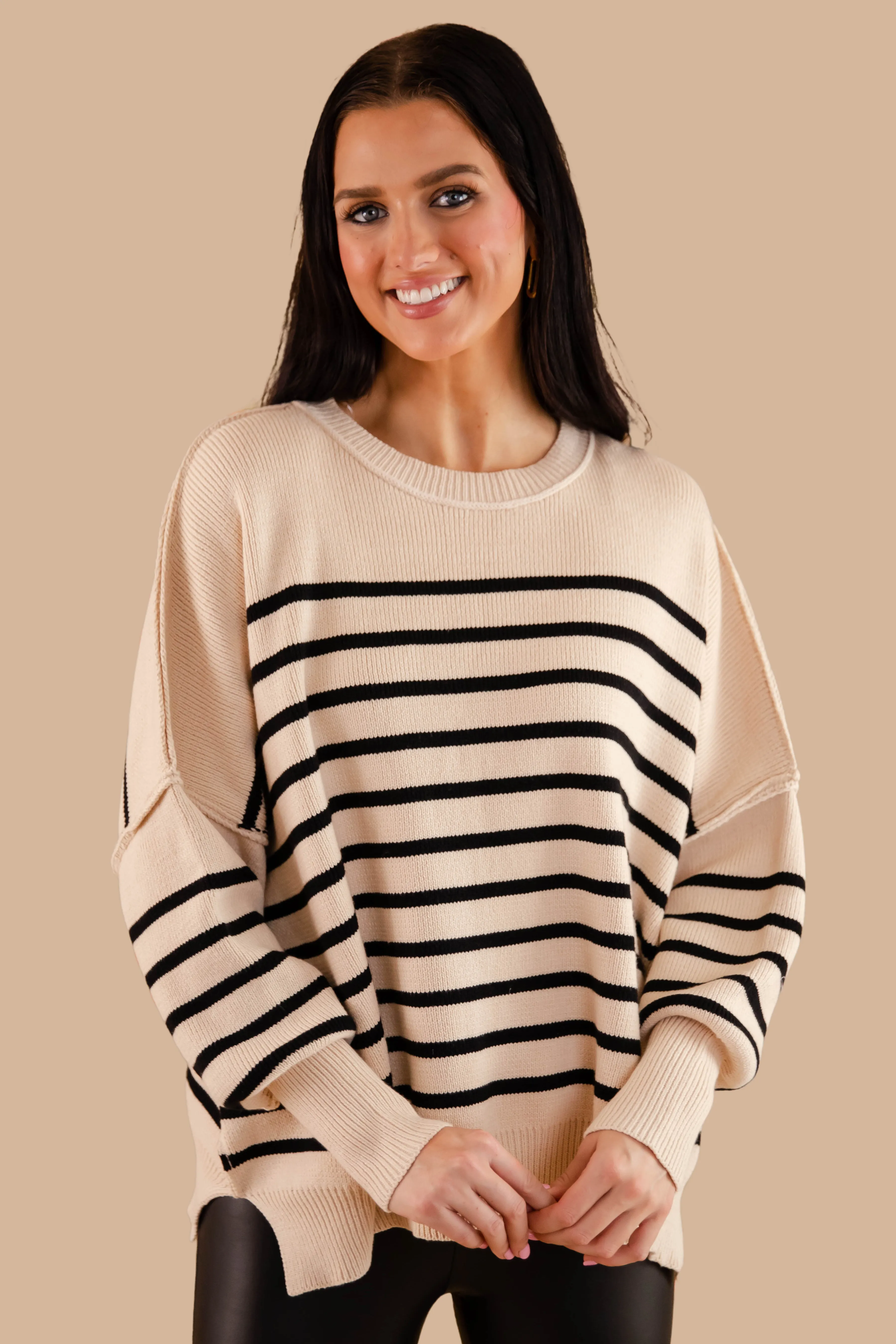 MultiPanelDesign How The Story Goes Sweater-Beige