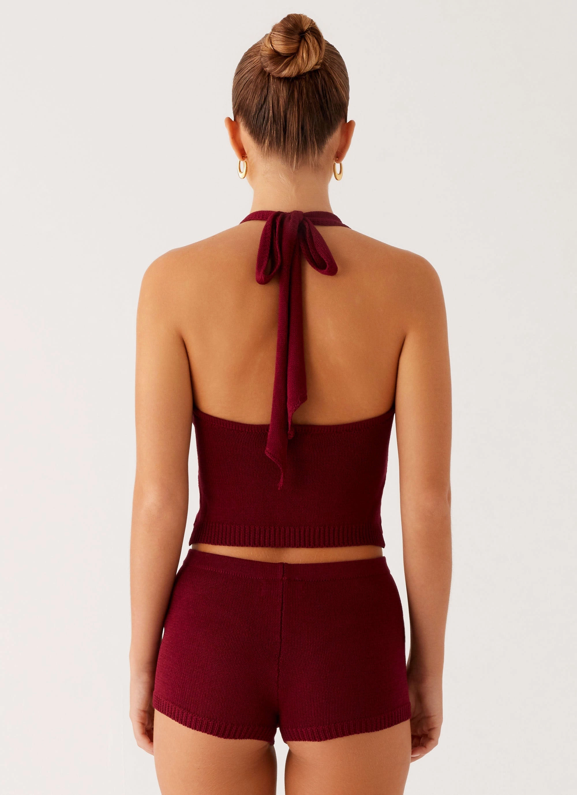 Relaxation time Miffy Crochet Top - Maroon