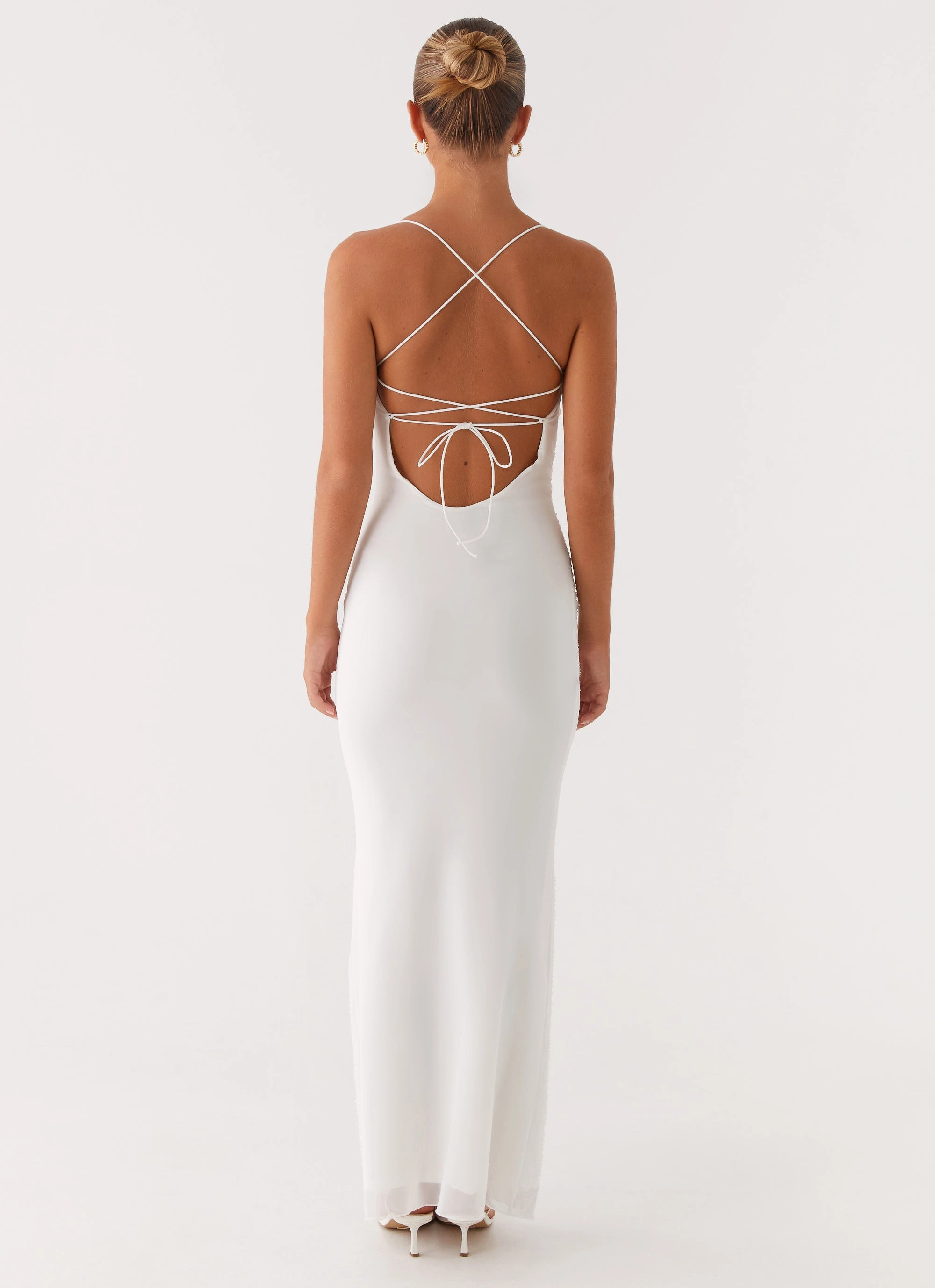 Dreamy Simplicity Paxton Beaded Maxi Dress - White