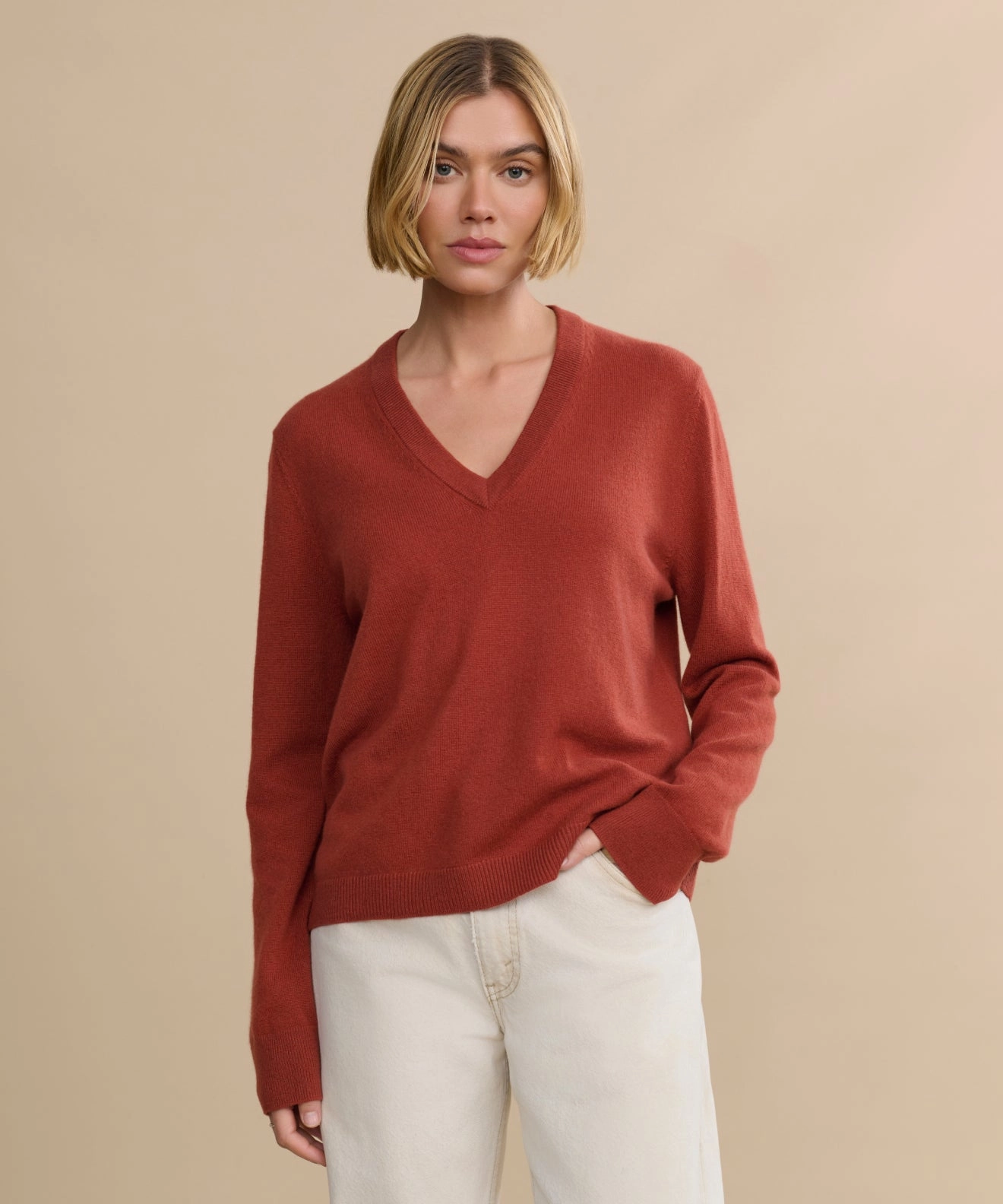 Flynn Cashmere Sweater StretchRecovery Yarn Stain Release Coating