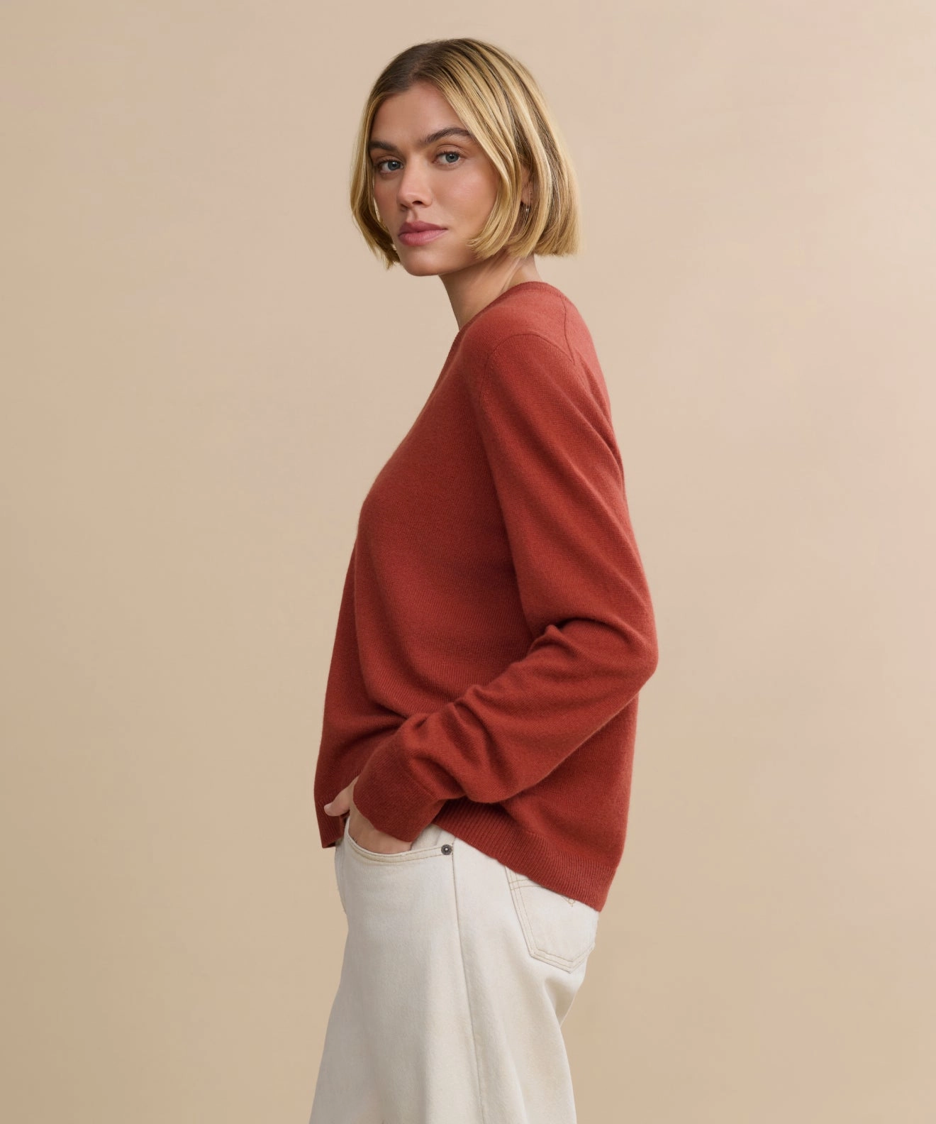 Flynn Cashmere Sweater Seasonal Wear Simple Casual Style