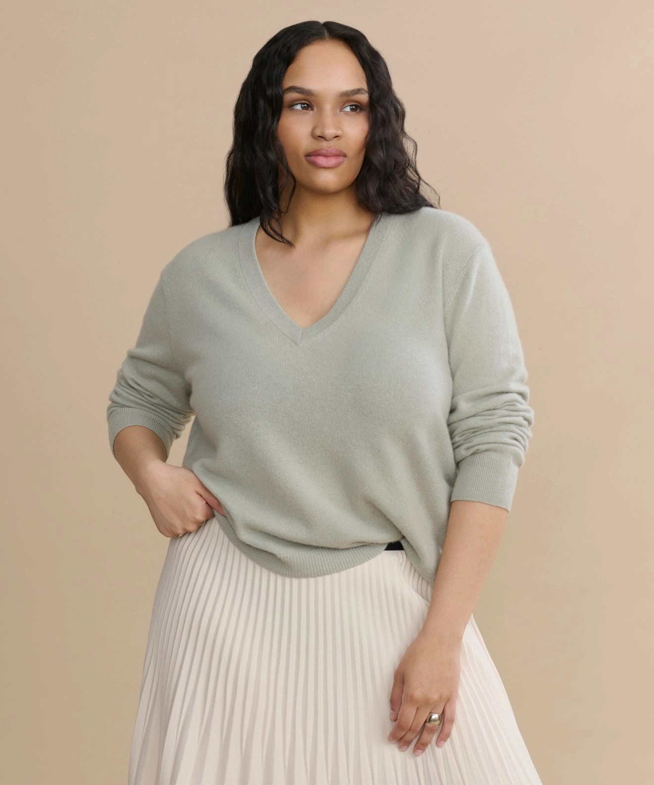 Sustainable Fibers Turtleneck Variation Flynn Cashmere Sweater