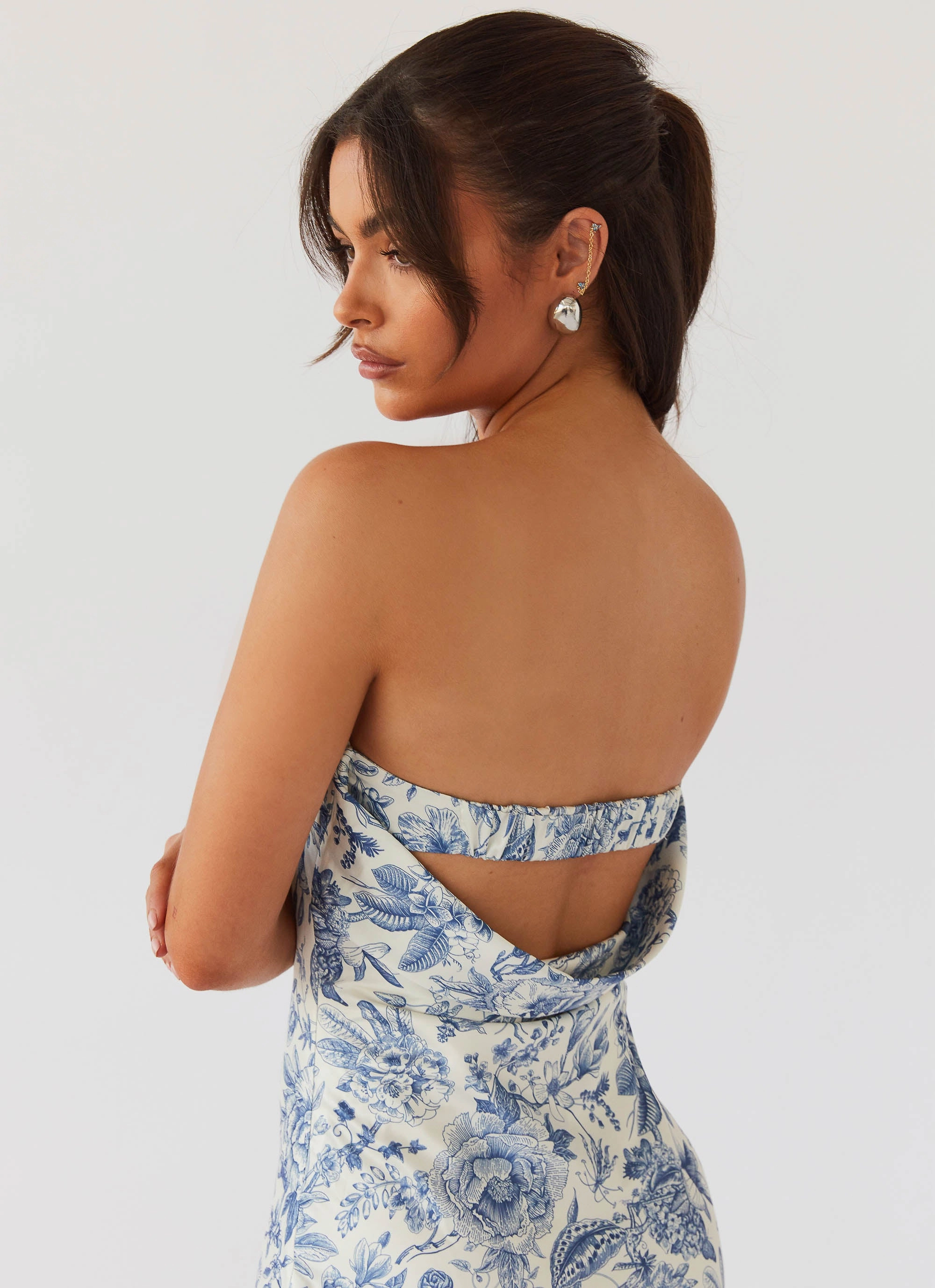 Vibrant Look Summer Lover Maxi Dress - Blue Paisley