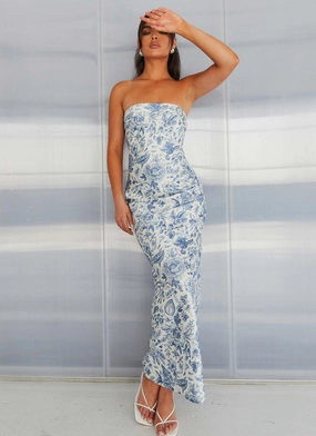 Summer Lover Maxi Dress - Blue Paisley Perfect Cut Simple Ease