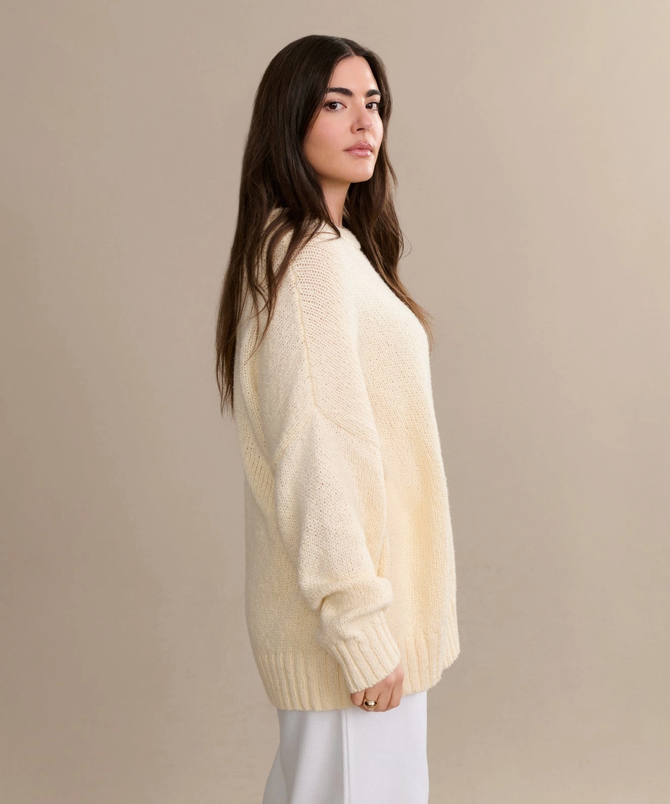 Foster Cotton Sweater Hand Linked Seams Seasonal Fit