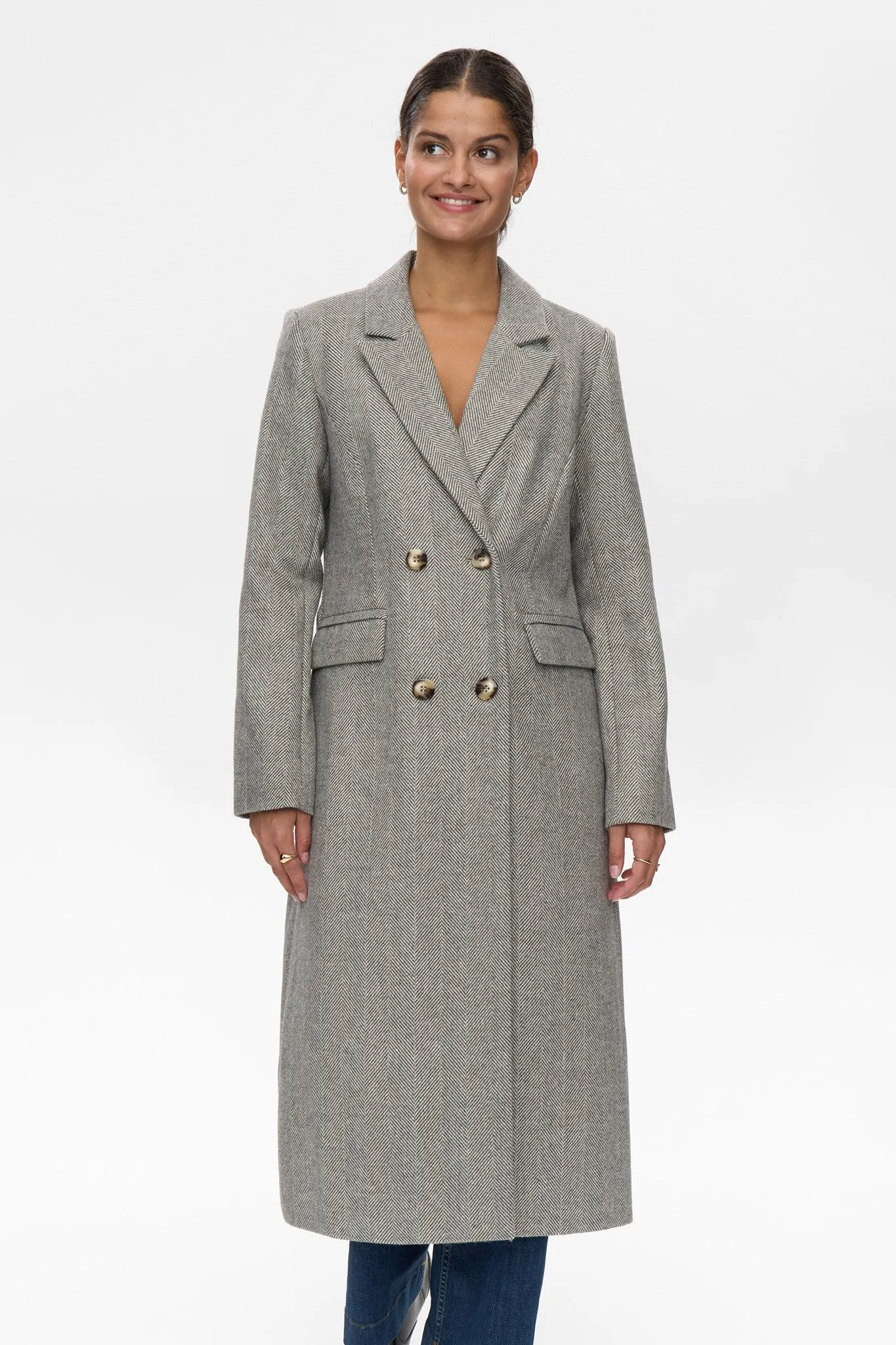 Vegan Fabric NURAVEN COAT - Medium Grey mel