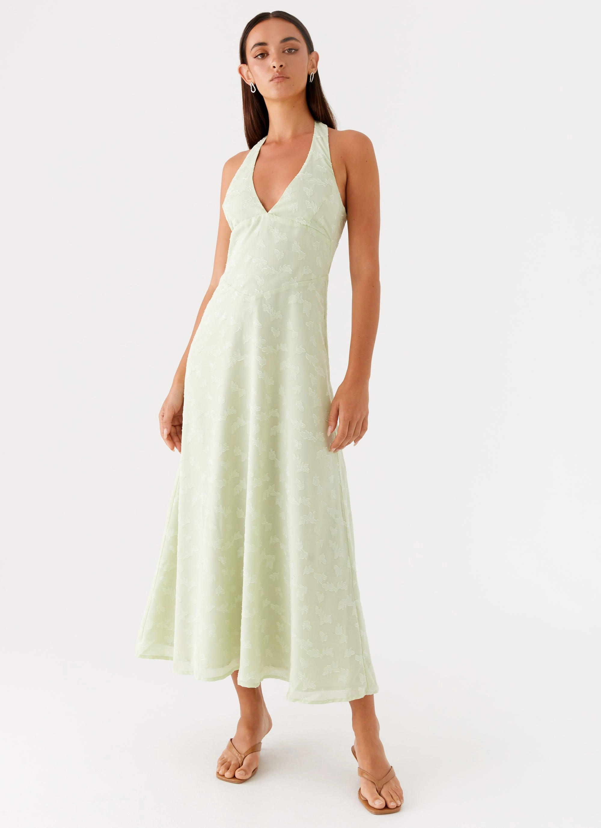 Modern Motion Bright-Hue Francesca Midi Dress - Sage