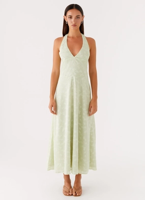 Sleek Touch Ruffle Hem Francesca Midi Dress - Sage