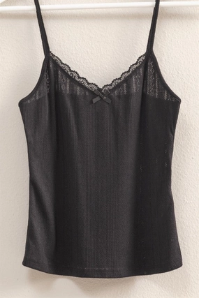 Everyday Jacket Adjustable Cuffs Janet Picot Trim Knit Snug Fit Cami Top