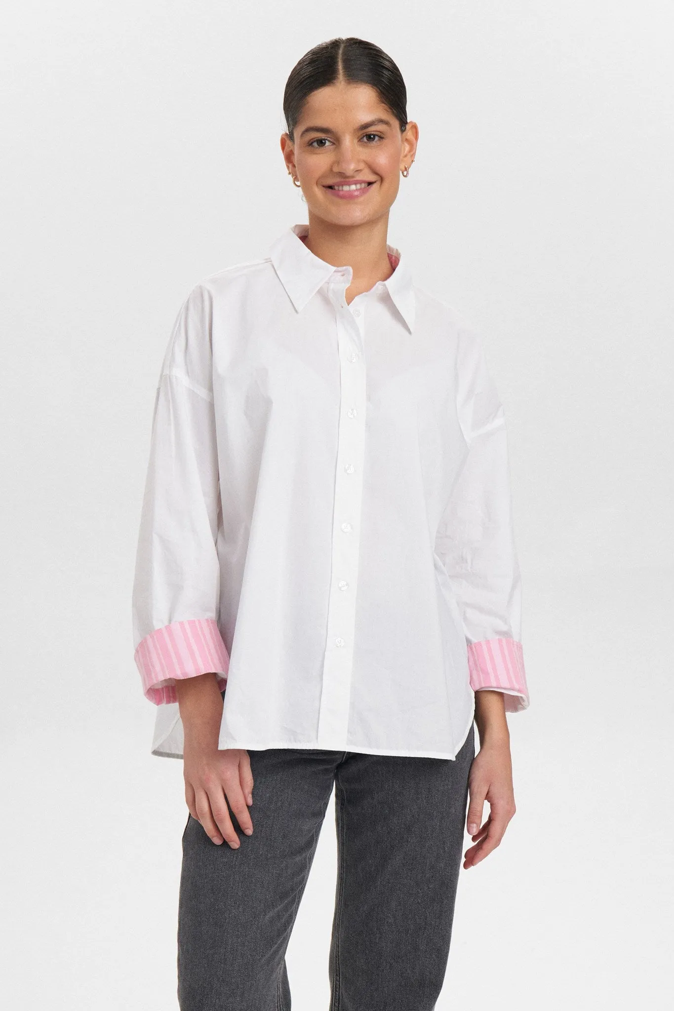 Heather Effect Finish AdvancedAirflowChannels NUELOISE SHIRT - Bright White