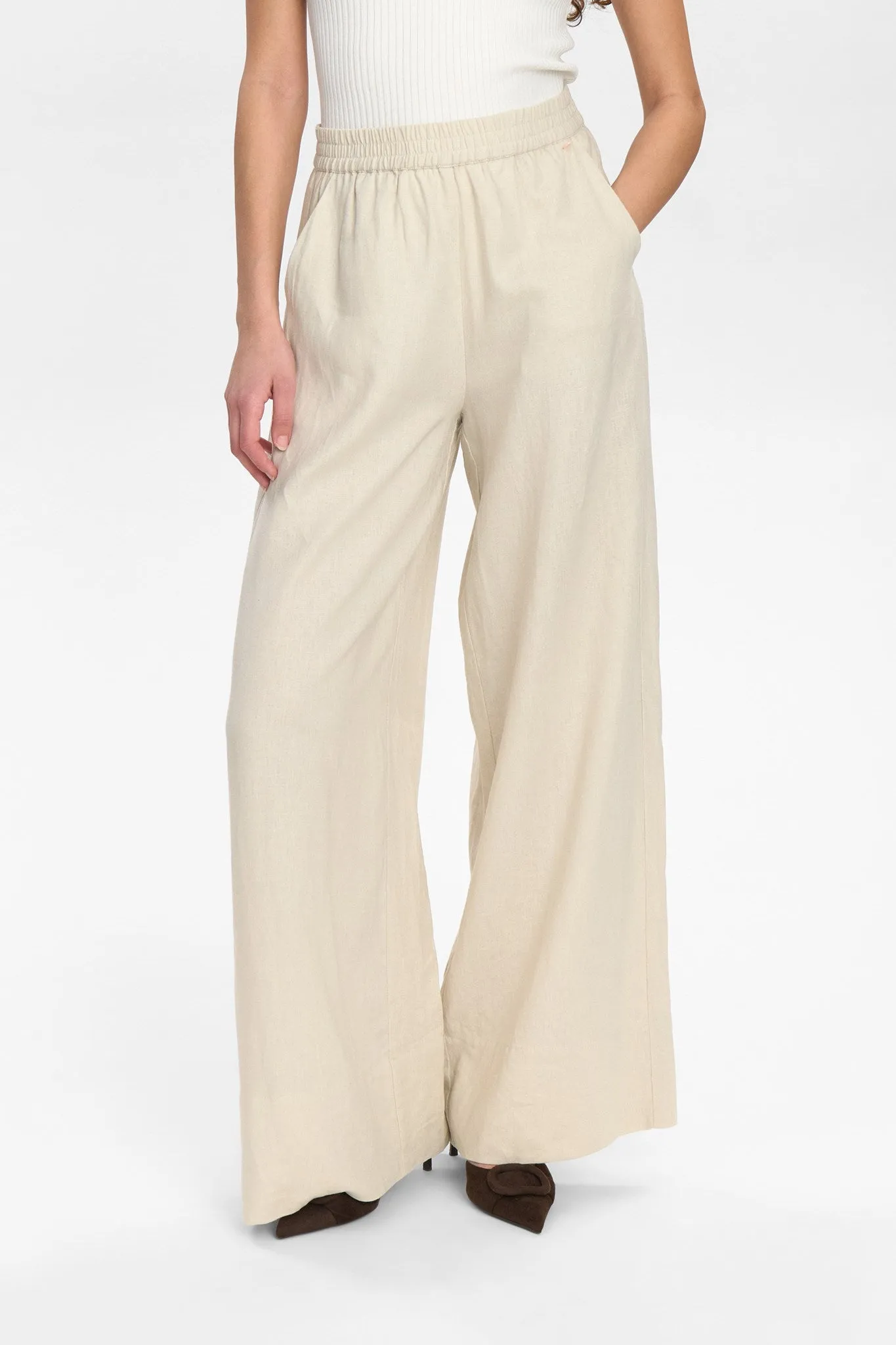 NUYNGVA PANTS - Gray Morn Blackout fabric