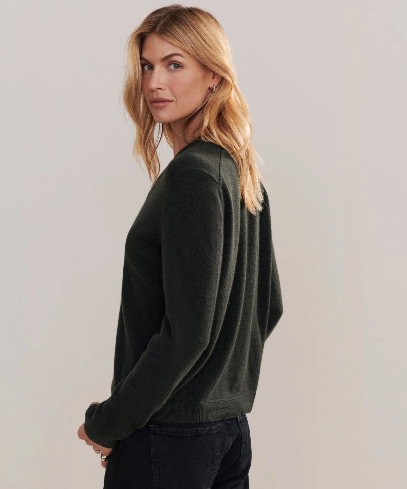 Reflective Yarn Accent Flynn Cashmere Sweater