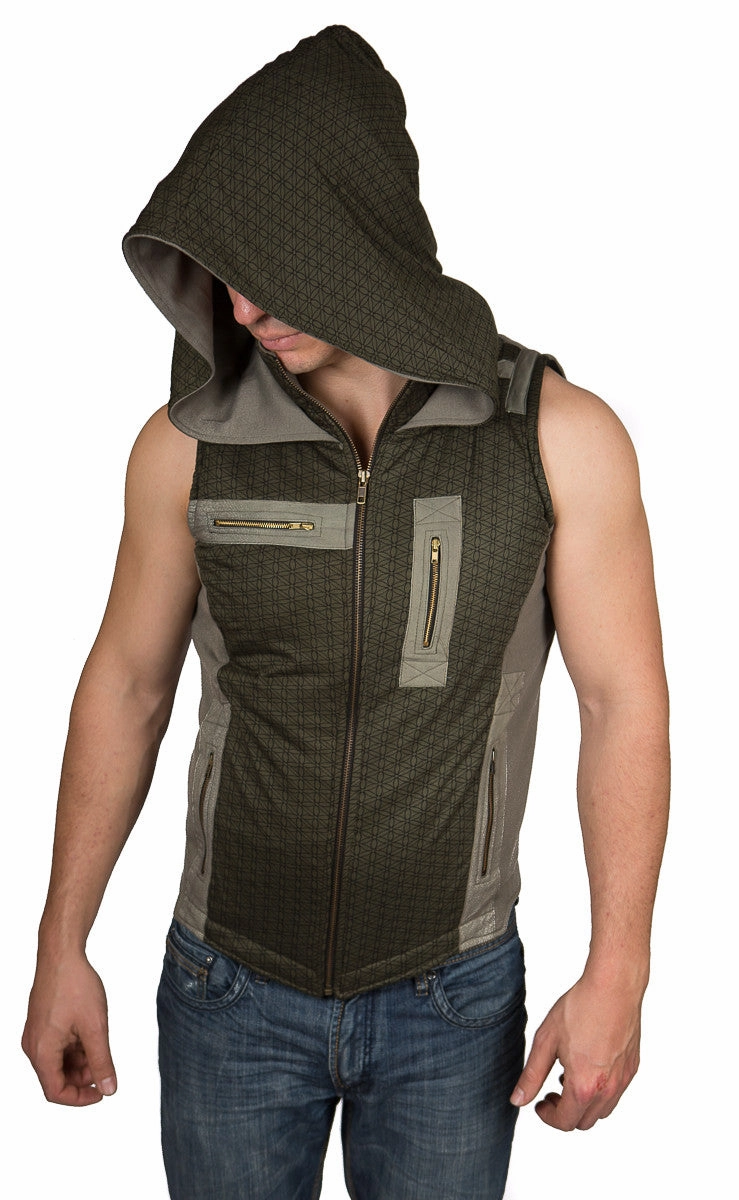 Geo Alien Vest Fleece Inside