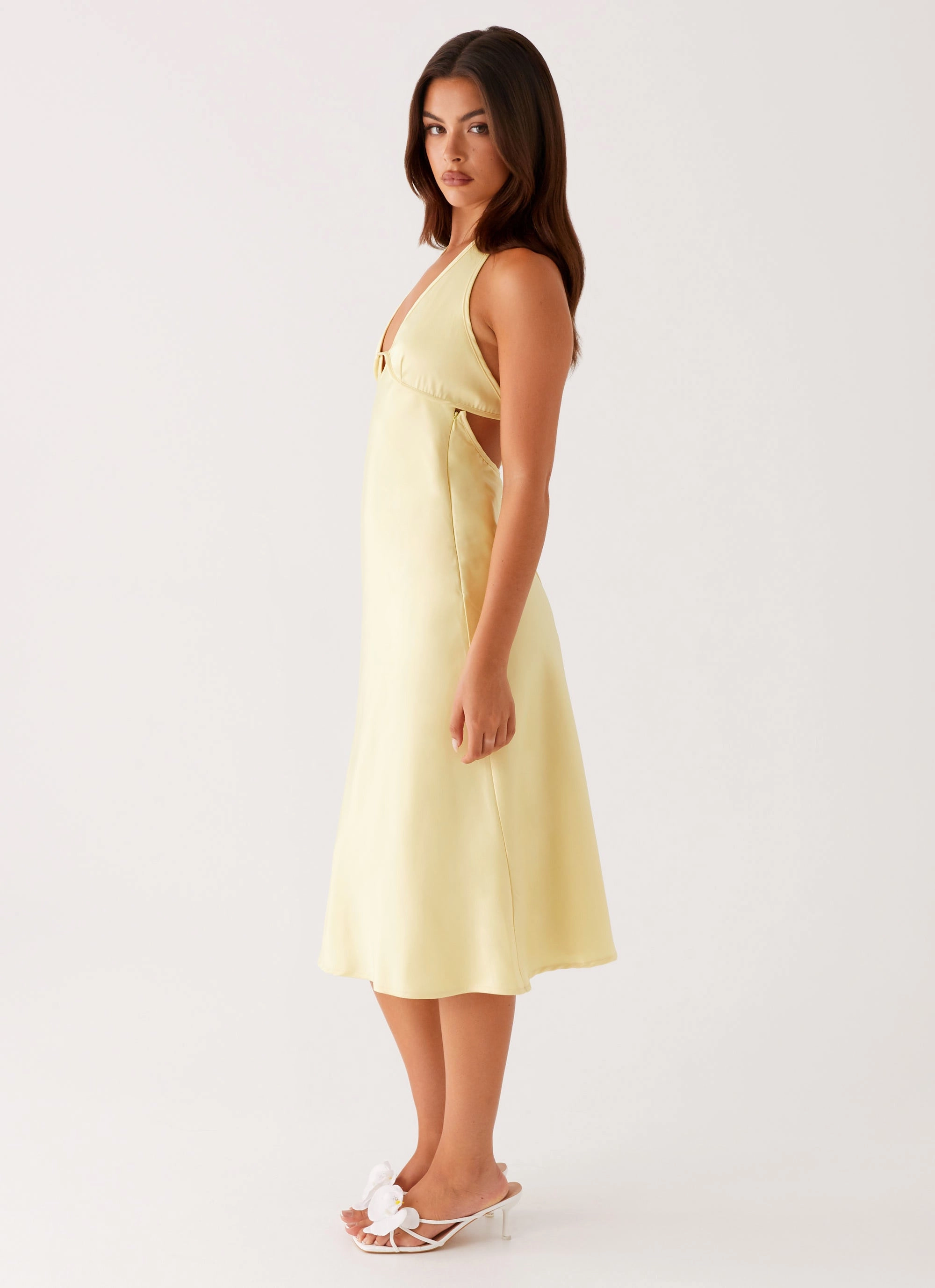 Davies Midi Dress - Yellow Light Aesthetic