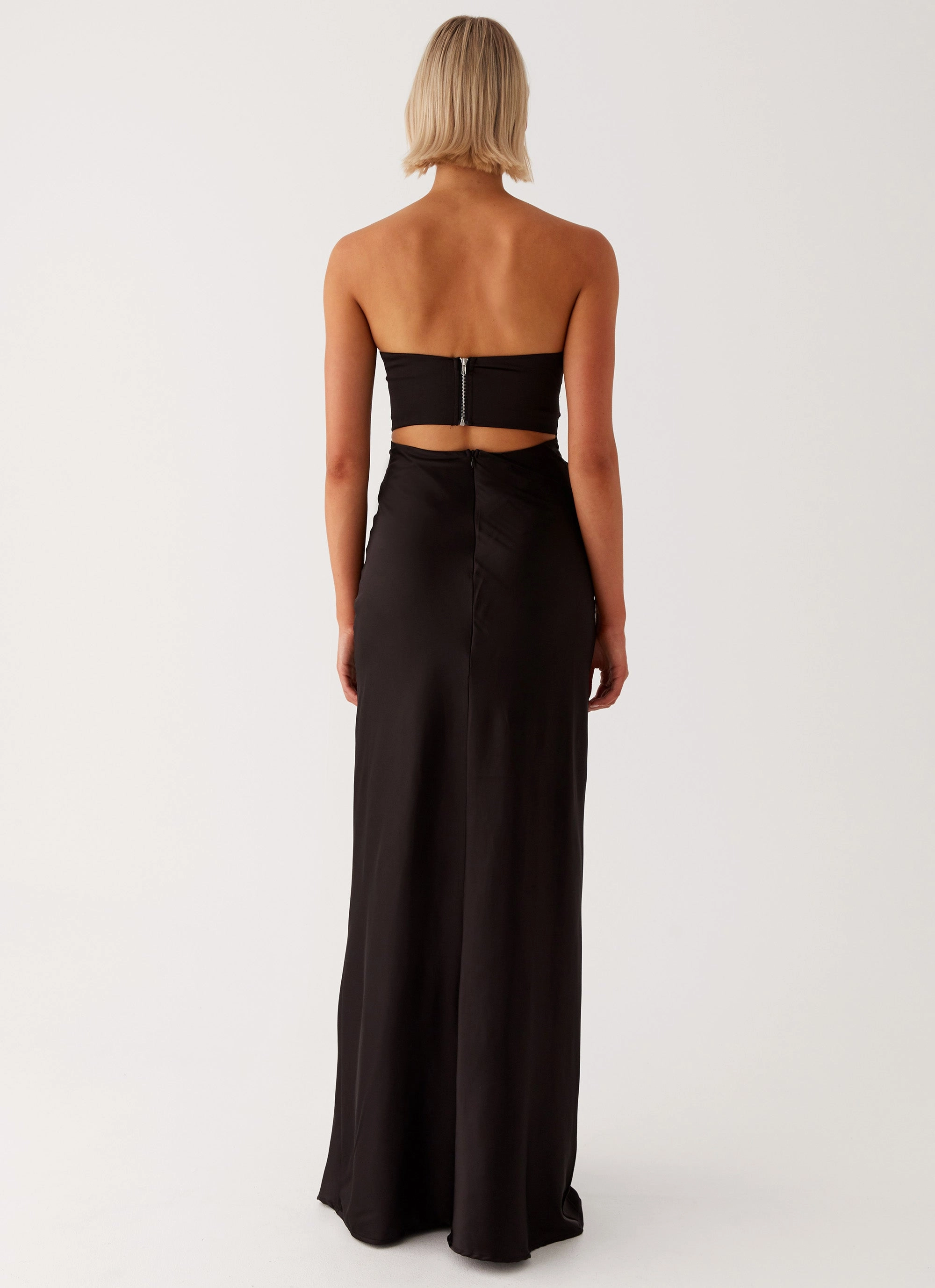 Comfort Mode Calm Style Tianna Strapless Maxi Dress - Black