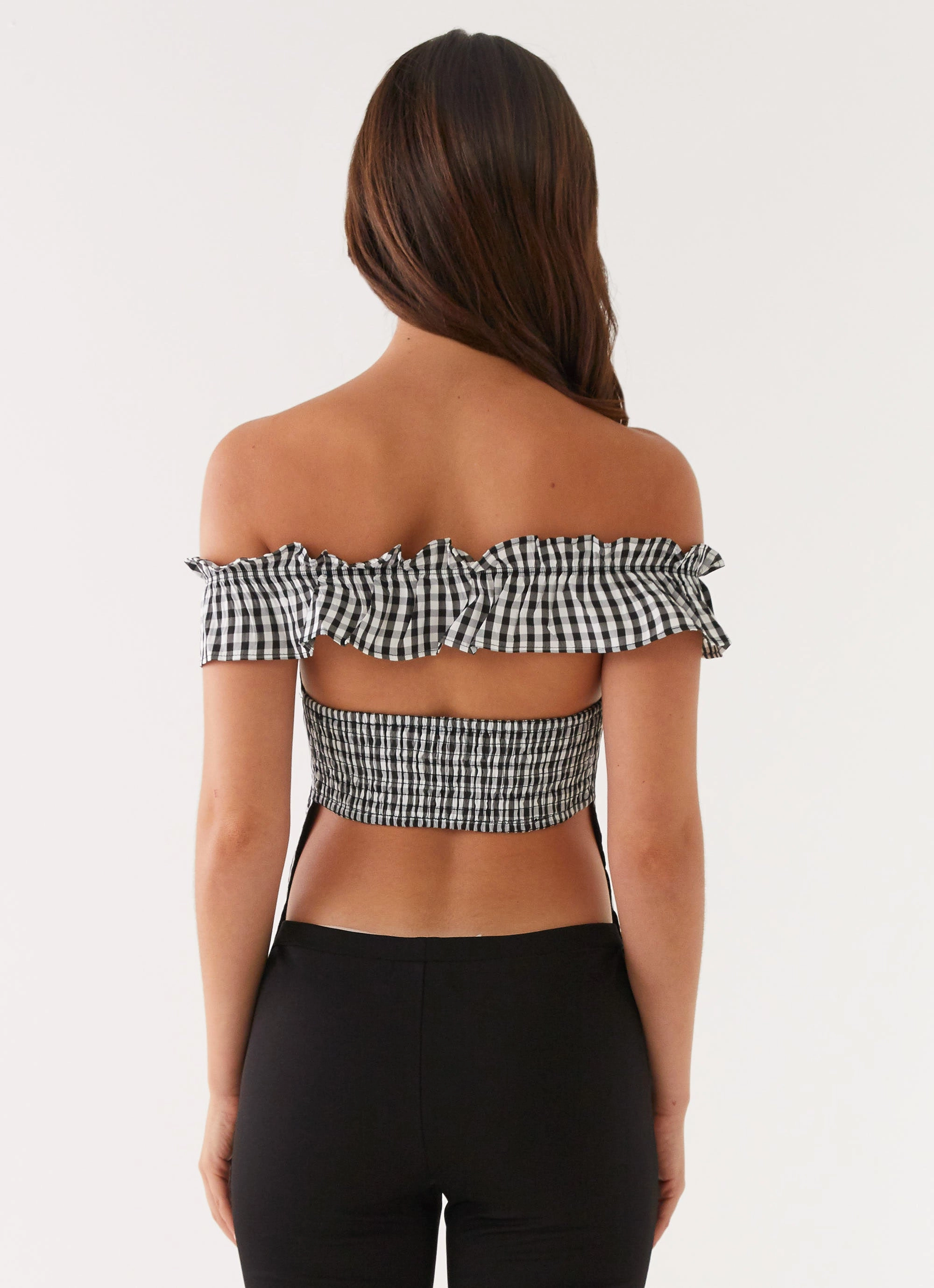 QuickRelease Gwyneth Top - Black Gingham