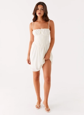 Versatile occasion dress Trendy Layer Harmony Mini Dress - Ivory