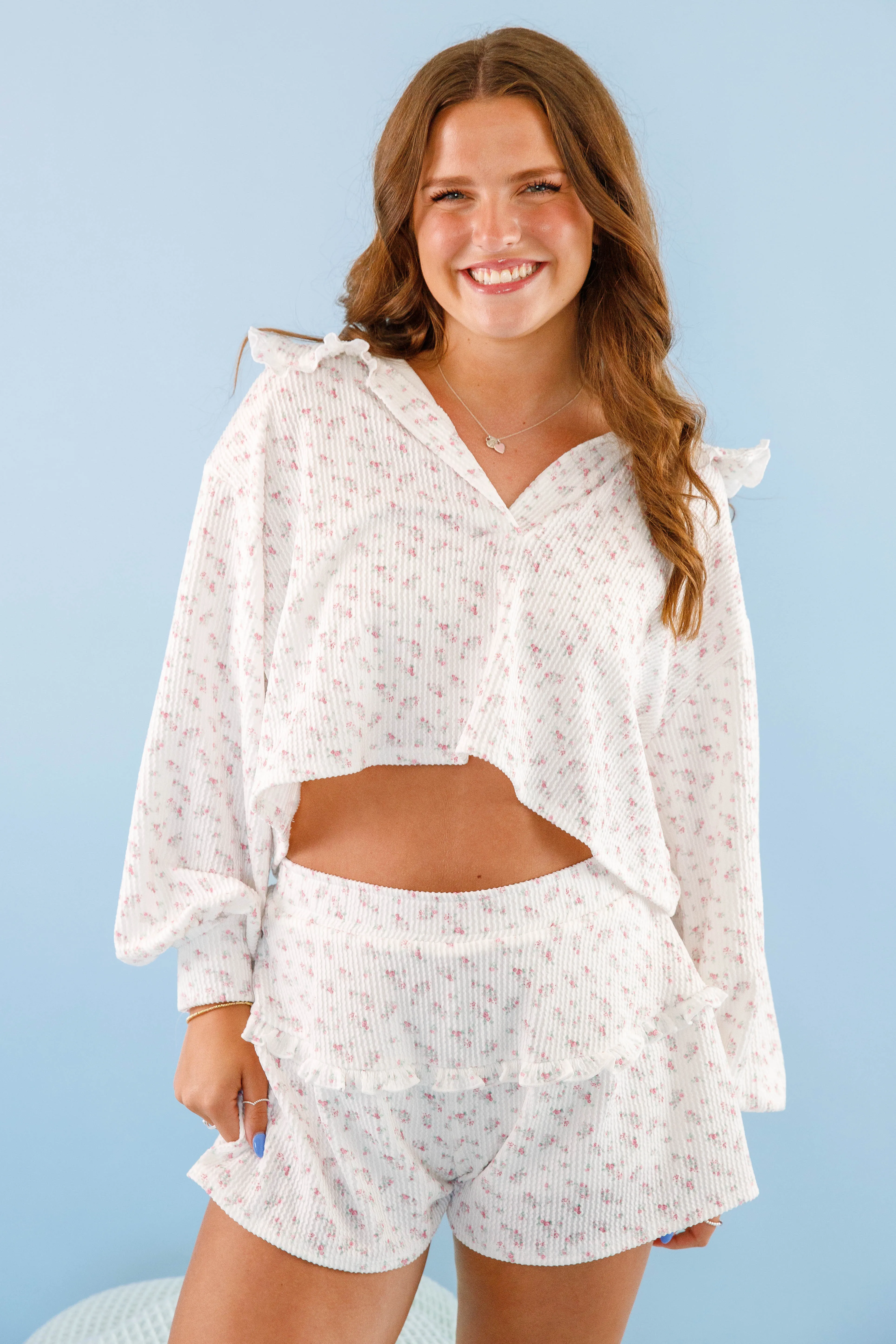 Head in the Clouds Pajama Top EcoFriendlyTexture Breathable Microfiber
